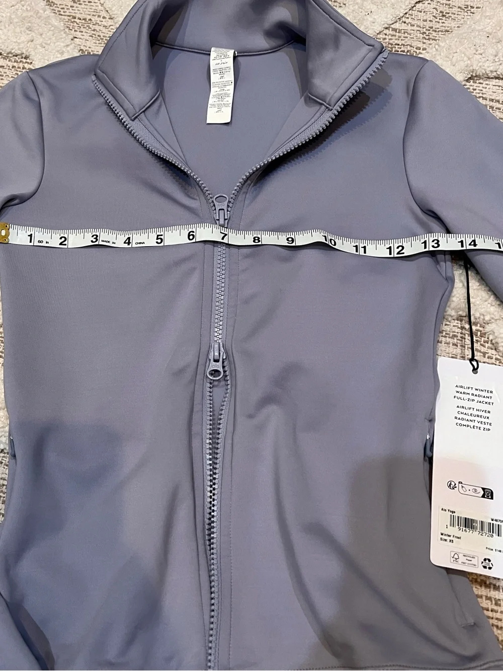 ALO Yoga Airlift Winter Warm Radiant Full-Zip Jacket Winter Frost XS NWT!!